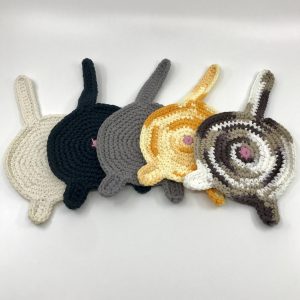 Cat Butt Coasters – Set of 5